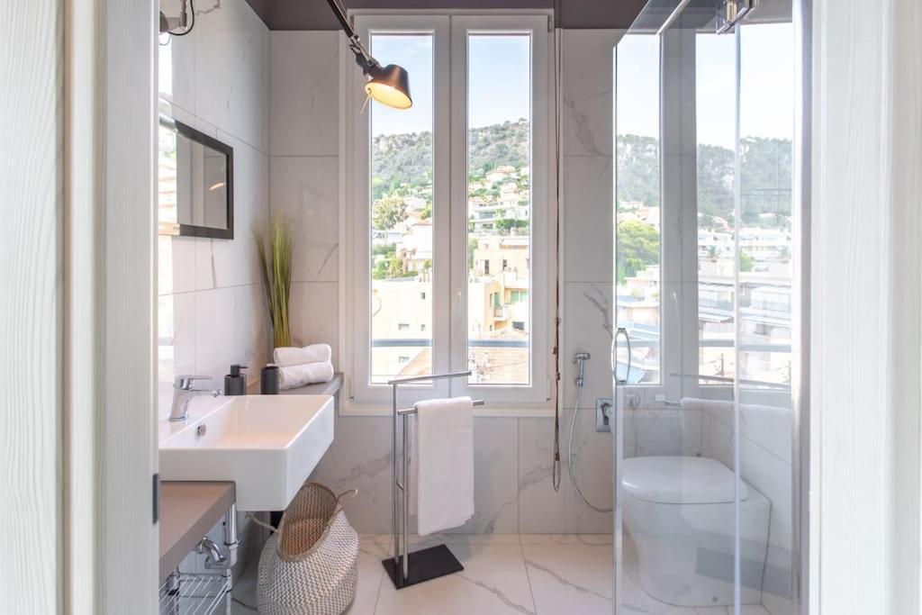 #24 Marie-Claire Suite Sea View/Balcony/Ac/5Min Port Villefranche-sur-Mer Luaran gambar